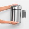 Brabantia Touch Bin fali/álló nyomófedeles hulladékgyűjtő XXS, 3L - A méret, r.m. acél, selyem ujjlenyomatmentes