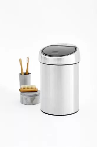 Brabantia Touch Bin fali/álló nyomófedeles hulladékgyűjtő XXS, 3L - A méret, r.m. acél, selyem ujjlenyomatmentes