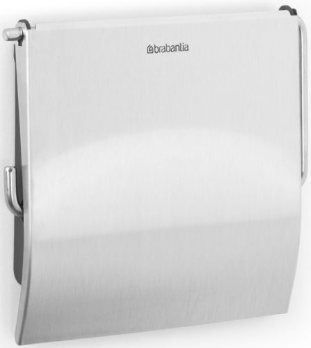 Brabantia ReNew fali kistekercses WC-papír tartó fedővel, r.m. acél, selyem - 385322