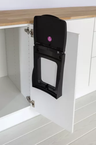 Brabantia Built in Bin beépített szemetes, ajtóra szerelhető, ajtóval együtt nyíló, felnyitható fedéllel, 10L - C méret,