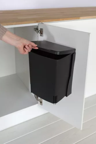 Brabantia Built in Bin beépített szemetes, ajtóra szerelhető, ajtóval együtt nyíló, felnyitható fedéllel, 10L - C méret,