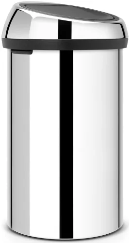 Brabantia Touch Bin nyomófedeles hulladékgyűjtő XXL, 60L - H méret, fényes r.m. acél test, fényes r.m. acél fedő