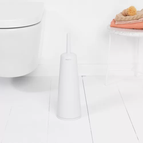 Brabantia ReNew WC-kefe padlón álló tartóval, acél, fehér - 414664