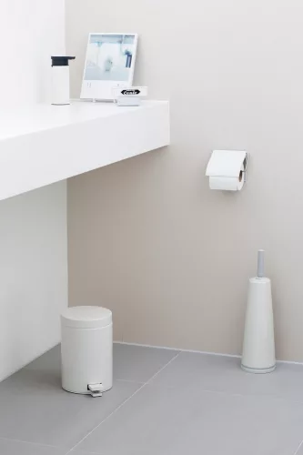 Brabantia ReNew WC-kefe padlón álló tartóval, acél, fehér - 414664