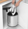 Brabantia Built In Bin beépített szemetes, ajtóra szerelhető, ajtóval együtt nyíló, felnyitható fedéllel, belső műanyag