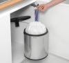 Brabantia Built In Bin beépített szemetes, ajtóra szerelhető, ajtóval együtt nyíló, felnyitható fedéllel, belső műanyag
