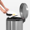 Brabantia Pedal Bin Silent pedálos hulladékgyűjtő, 45L - L méret, r.m. acél, selyem ujjlenyomatmentes - 424205