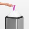 Brabantia Touch Bin fali/álló nyomófedeles hulladékgyűjtő S, szögletes, 10L - C méret, r.m. acél, selyem