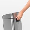 Brabantia Touch Bin fali/álló nyomófedeles hulladékgyűjtő S, szögletes, 10L - C méret, r.m. acél, selyem