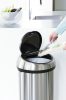 Brabantia Touch Bin nyomófedeles hulladékgyűjtő XXL, 60L - H méret, selyem ujjlenyomatmentes r.m. acél test, selyem