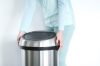 Brabantia Touch Bin nyomófedeles hulladékgyűjtő XXL, 60L - H méret, selyem ujjlenyomatmentes r.m. acél test, selyem