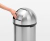 Brabantia Push Bin nyomófedeles hulladékgyűjtő XXL, 60L - H méret, r.m. acél, selyem - 484520