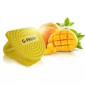   G-FRESH Citrus Mango - citrus-mangó illatú illatosító párna CLIP-es akasztóval, flexibilis fül, újrahasznosítható EVA