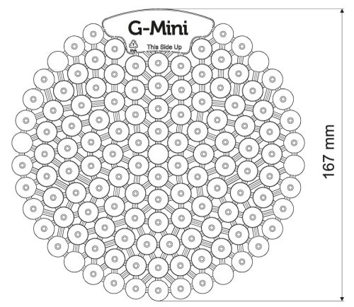 G-Mini Bergamot-Sandalwood - bergamott-szantálfa piszoár illatosító betét, kompakt méret, 45 napos fokozott illatanyag