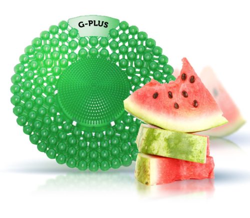 G-PLUS Cucumber - Melon - dinnyés-uborkás illatú piszoár rács, húgykő- vízkőlazító enzimmel, 60 napos