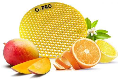 G-PRO Citrus - citrus-mangó fokozott teljesítményű rácsos piszoár illatosító, 45 napos