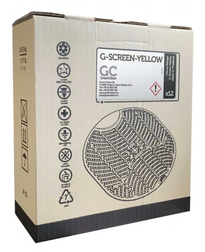 G-Screen Yellow - Citrus Mango - mangó illatú piszoár rács