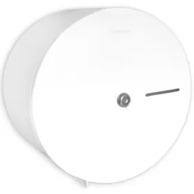   Nagytekercses ipari WC-papír tartó 190-230mm átmérőjű mini-midi tekercsekhez, D=275mm, acél, fehér