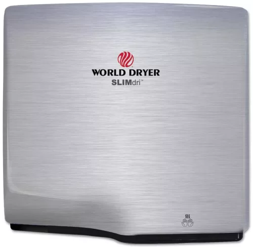 L-973 WORLD DRYER SLIMdri automata kézszárító, r.m. acél, selyem, 950 W, 10-12 mp, 83 dB
