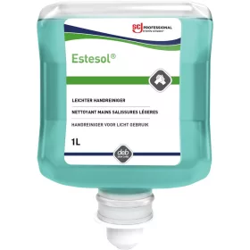   SCJP Estesol Light Duty tusfürdő, sampon és kézmosó gél, enyhén parfümözött illatú, mentakék, tisztítóhatás: 2/5,