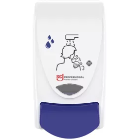   SCJP Proline Cleanse Shower tusfürdő és sampon adagoló nyomógombos patronokhoz, manuális, 1L, ABS műanyag, fehér