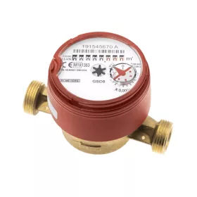   B-METERS GSD8 AC melegvízmérő óra, szárazon futó, csatl. nlk, 110mm, 2.5 m3/h, 1/2"