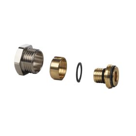   DANFOSS szorítógyűrűs csatlakozó, alubetétes csőhöz, nikkelezett, 16x2mm, 1/2"