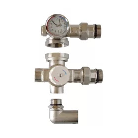   DELTA termosztatikus keverőegység, padlófűtés osztóhoz, 1"