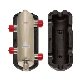   DELTA hidraulikus váltó, 4 csonkos, inox, szigeteléssel, 4.8m3/h, DN25, 1"