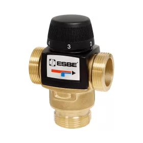  ESBE VTA572 termosztatikus háromjáratú keverőszelep, padlóf., 30-70°C, Kvs=4.5, 1"K