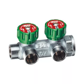   FAR Multifar szelepes osztó, 2 kör, Eurokón., 1"KB-3/4"