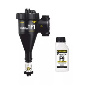   FERNOX TF1 Total Filter 3/4" mágneses szűrő, F9 Protector + Filter Fluid, 265ml