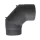 FSE füstcső könyök 90°, tisztítónyílással, acél, festett, D180