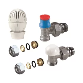   GIACOMINI R470A term.radiátorszelep szett, sarok, 15mm fém csőhöz, 2csatl, 1/2"K