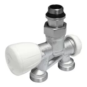   GIACOMINI R356M egypontos radiátorszelep, egyenes, függőleges, egycsöves, 1/2"-18mm