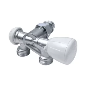   GIACOMINI R357B egypontos radiátorszelep, sarok, jobb, függ., kétcsöves, 1/2"-18mm