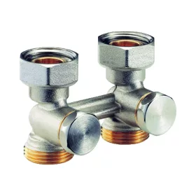   GIACOMINI R387 szelepblokk, egyenes, kétcsöves, 3/4"-18mm