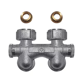   HERZ 3000 szelepblokk, sarok, egycsöves, 3/4"x3/4"K