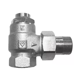   HERZ RL1 visszatérő radiátorszelep, sarok, kisellenállású, 1"