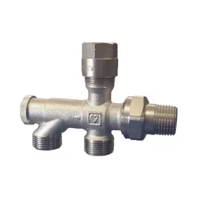  HERZ 1000 kétpontos radiátorszelep, alsó, egycsöves, egyenes 1/2"-M22x1.5