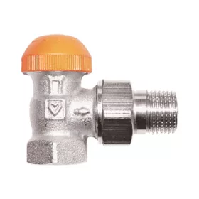  HERZ TS-98-V termosztatikus radiátorszelep, sarok, 1/2", előbeállítással