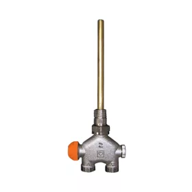   HERZ VUA-40 egypontos radiátorszelep, egyenes, függ.kétcs, I=150, 100%, 1/2"-3/4"K