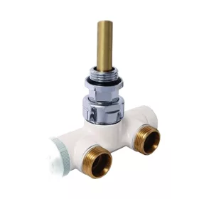   HERZ VUA-50-1R-Design termosztatikus radiátorszelep, egycsöves, sarok, fehér, 1/2"