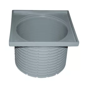 HL 037N.2E rácstartó, inox, D110/90-123x123mm