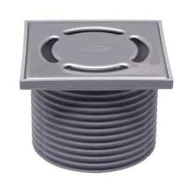   HL 37N rácstartó, 110mm cső/123x123mm műanyag keret, 115x115mm inox rács