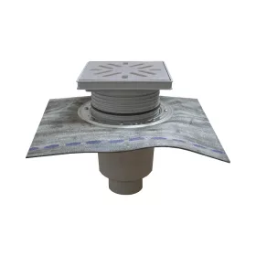   HL 616HSW/1 Perfekt lefolyó DN110 függ.kimen., 244x244műa keret, 226x226nacél rács