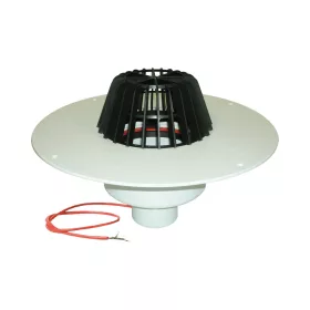   HL 62.1P/1 lapostető összefolyó, függőleges, fűthető, PVC gallérral, 230V, DN110