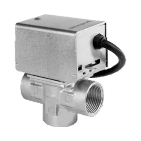   HONEYWELL motoros zónaszelep, háromjáratú, segédkapcsolóval, kvs=8.2, 230V, 1"BB