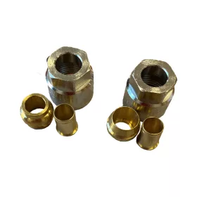   HONEYWELL roppanógyűrűs csatlakozó, fémcsőhöz, támhüvellyel, 2db Eurokón., 15mm-3/4"