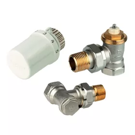   HONEYWELL termoszatikus radiátorszelep szett, sarok, 1/2"B